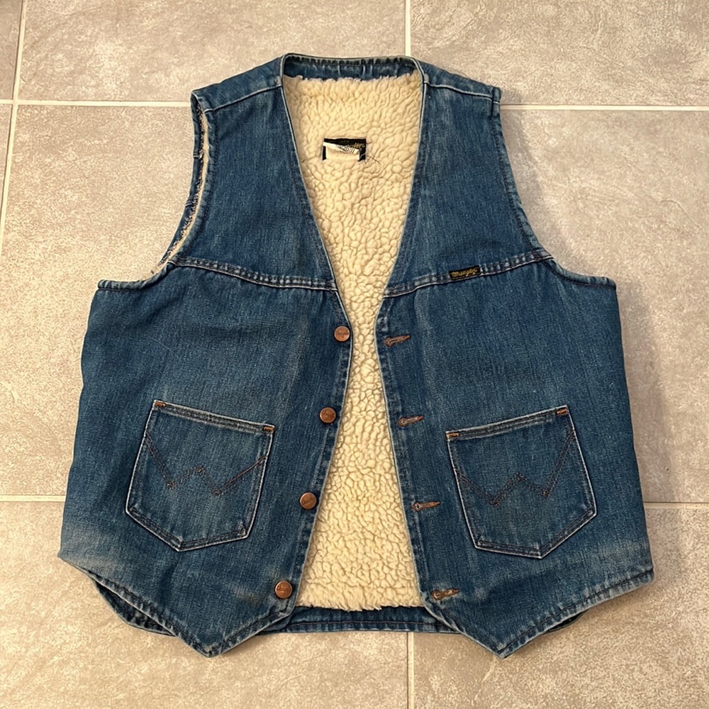 Made in the USA Vintage Wrangler Denim Vest